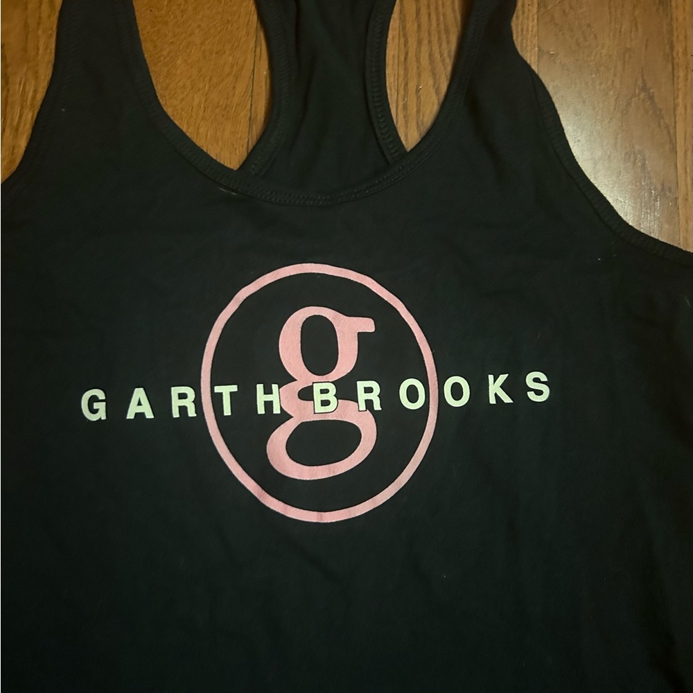 Garth Brooks black racer back style tank. Size medium - Picture 2 of 7